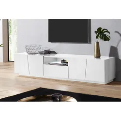 Lowboard INOSIGN "Vega", weiß (weiß hochglanz), Sideboards, Breite 220 cm