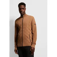 Bugatti Strickjacke BUGATTI Gr. XXL, braun (cognac) Herren Strickjacken mit Stehkragen