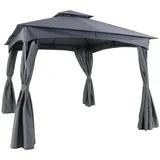 Primaster Ersatzdach Pavillon 300 x 300 cm Grau