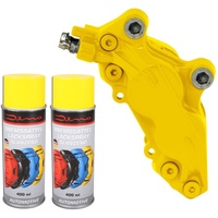 DinoRaid Bremssattellack Spray 1K Gelb 1 Komponenten Lack Lackspray 2X 400ml Neu