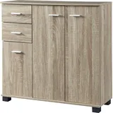 [en.casa] Sideboard Crimla 76x80x28cm Sonoma Eiche