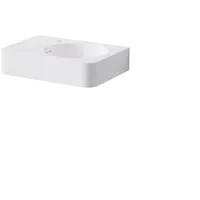 Steinberg Serie 449 Wand-Waschtisch, 450x330mm, Handtuchhalter links, SOLIDSurface, 1