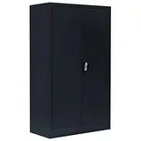 LÜLLMANN Stahlschrank 530299 tiefschwarz 80,0 x 38,3 x 120,0 cm, aufgebaut