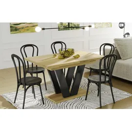 endo-moebel Esstisch Lara 130cm - 210cm ausziehbar Synchronauszug Natur Eiche Holzwerkstoff, Rechteckig,Rechteckig, 80x80x130 cm Esszimmer, Tische, Esstische