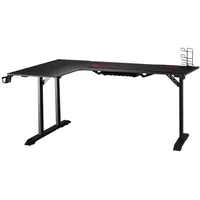 Homcom Gaming Tisch L-förmig Schwarz Rot PC