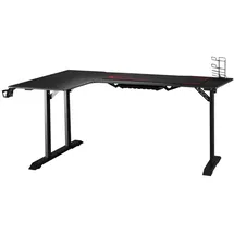Homcom Gaming Tisch L-förmig Schwarz Rot PC