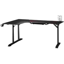 Homcom Gaming Tisch L-förmig Schwarz Rot PC