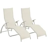 KETTLER Wellnessliege Kettler Tampa Set 2x Bäderliege Weiß Saunaliege Gesundheitsliege