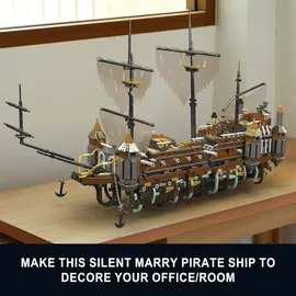 Coil Spielbauklötze, Bausteinset, Bauklötze, Baukasten, Model: 13188, Piratenschiff, MOC Silent Mary Segelboot-Modellbausatz, 4147 St.