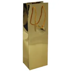 Flaschentragetasche Uni Lack gold 51491 36x12x9cm