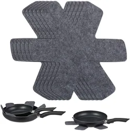 Relaxdays Pfannenschoner, 8er Set grau
