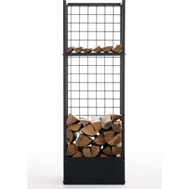 CLP Kaminholzständer Forrest Metall 40 x 40 x 120 cm schwarz