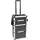 Perel Werkzeugkoffer, Trolley-Funktion, ausziehbarer Griff, Schlüsselschloss, 2 Schlüssel, Aluminium, - 370 x 225 x 670 mm - Schwarz,