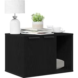 vidaXL Katzenklo Schwarz Eichen-optik 60x40x40 cm Holzwerkstoff