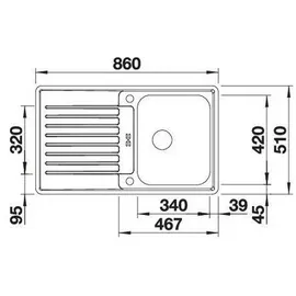 Blanco Classic Pro 45 S-IF + Excenterbetätigung + InFino