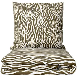 Leonado Vicenti Winter Bettwäsche Fleece 135x200 80x80 braun weiß Leopardenmuster kuschelig weich warm 2 teilig