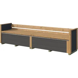 Weka Sitztruhe optionale Erweiterung für Gartenhaus Killarney Schwarz 50 x 63 x 235 cm