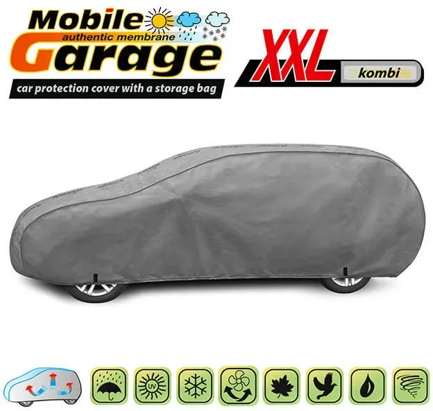 Hochwertige Kegel-Abdeckung für Kombi/Schrägheck, Mobile Garage Serie, Größe XXL 485–505 cm x 127–137 cm