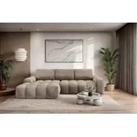 OTTO home Ecksofa AZITA L-Form, 270 cm - OTTO. Verlässliche Qualität., wahlweise als Schlafsofa m. Bettkasten, Bubble-Optik braun