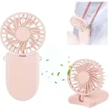 3-in-1 tragbarer Nackenventilator, Mini-Hand- oder Tischventilator, wiederaufladbar, mit 3 einstellbaren Geschwindigkeiten und langer Akkulaufzeit.