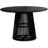 KADIMA DESIGN Runder Esstisch 120 cm schwarz