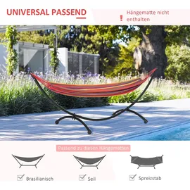 Outsunny Hängemattengestell 3m Hängemattenständer mit Zugseil Garten Strand