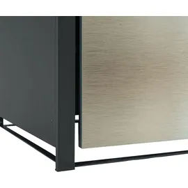 MCW 2er Mülltonnenverkleidung MCW-J82, Mülltonnenbox, erweiterbar, Metall 50kg, anthrazit ~