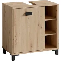 byLIVING Waschbeckenunterschrank Wellness Breite 60 cm, Eiche Dekor