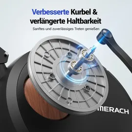 Merach Liege-ergometer, Heimtrainer Fahrrad für Zuhause, 8 Widerstandsstufen, App, bis 158kg, Tablet-Halter, leise