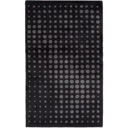 Badematte EGERIA "DOT" Gr. 4, schwarz, H:10mm, Baumwolle, Badematten