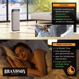 Brandson Heizlüfter 2000 W Schwarz