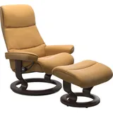 Stressless Stressless® Relaxsessel »View«, (Set, Relaxsessel mit Hocker), mit Classic Base, Größe L,Gestell Wenge,