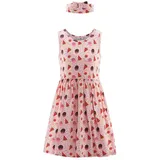 happy girls Jerseykleid (Set, 2-tlg) mit süßem Haarband mit Schleifendetail rosa 134 EU