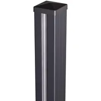 GROJA Zaunpfosten 9 x 9 x 240 cm Silbergrau/Aluminium