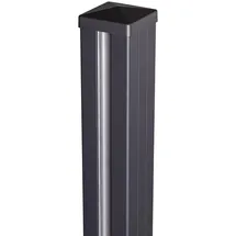 GROJA Zaunpfosten 9 x 9 x 240 cm Silbergrau/Aluminium