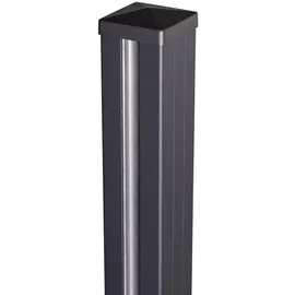 GROJA Zaunpfosten 9 x 9 x 240 cm Silbergrau/Aluminium