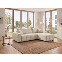 OTTO home Ecksofa Bella Couch L-Form, B: 234 cm - OTTO. Verlässliche Qualität., optional Schlaffunktion & Bettkasten, mit Zierkissen beige