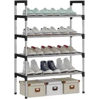 AcornFort AcornFort® S-502 4 Ebenen Stöckiges Silber Verstellbare Schuhablagen