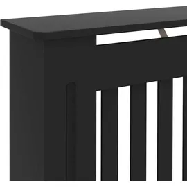 vidaXL Heizkörperverkleidung Schwarz 152x19x81,5 cm