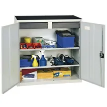 stumpf metall Werkzeug-/Beistellschrank H1000xB1000xT500mm 2Schubl.,2Bd.lichtgrau/lichtgrau