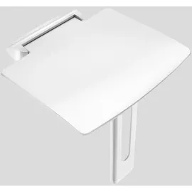 Delabie Abnehmbarer Dusch-Klappsitz mit Fuß weiß Be-Line