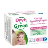 Love & Green - Babywindeln hypoallergen 0% – Größe 5 (11-25 kg)