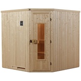 weka Varberg inkl. 7,5 kW-Ofen + digitaler Steuerung + isolierte Holztür mit Lichtausschnitt