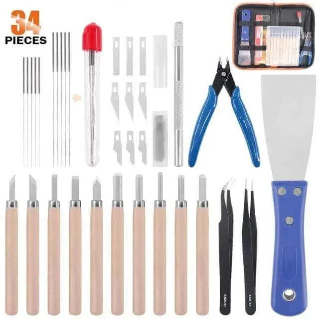 42 oder 34 teiliges 3D-Druck Tool Kit - 34-teilig