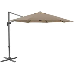 SVITA Ampelschirm Sonnenschirm Alu dreh schwenk Schirm Garten Terrasse Balkon Taupe