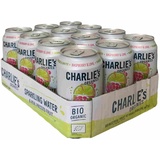 Charlie's Organics Sparkling Water Raspberry & Lime (12x330ml Dose NL EINWEG)