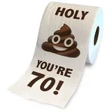 Prank Toilet Paper - Funny Birthday Rolls, 30-90 Lustige Toilettenpapier, Happy Prank Toilettenpapier, Neuheit Toilettenpapierrolle, Happy Prank Geburtstag Dekoration Geschenke für Herren Damen (70.)