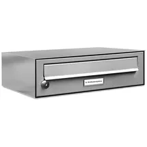 AL Briefkastensysteme Premium V2A Edelstahl silber inkl. Zeitungsfach