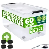 DEUBA Aufbewahrungsbox transparent 60x40x35cm 60L