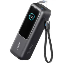 Anker Powerbank, (25K, 165W, Integriertes + einziehbares Kabel) Schwarz